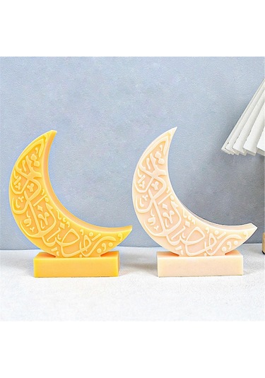 Ay Mum Silikon Kalıpları El Yapımı Mum Kalıpları Ay Şeklinde Reçi Diğer