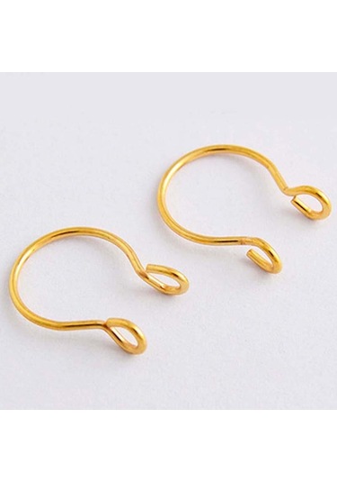 Altın Zarif Sahte Sahte Septum Yüzük Paslanmaz Çelik 14k Dolu 20 Ölçer 8mm Çapı Altın