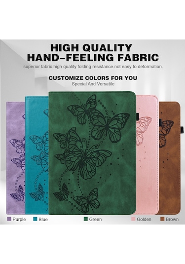 Butu Kelebekler Baskılı Elastik Askı İyi Korumalı, Düşmeyi Önleyici Tablet Kılıfı, Lenovo Uyumlu Tab M8/m8 2. Nesil Tb-8505/tb-8705/tb-8506 Standlı