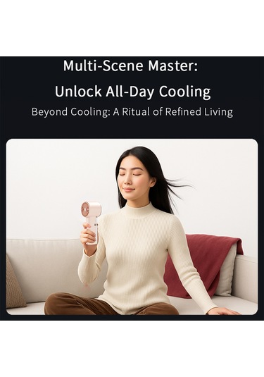 F03 199 Hız Ayarlanabilir 10w Soğuk Kompres Soğutma Fanı Dijital Ekranlı Taşınabilir Turbo El Fanı - Siyah Siyah