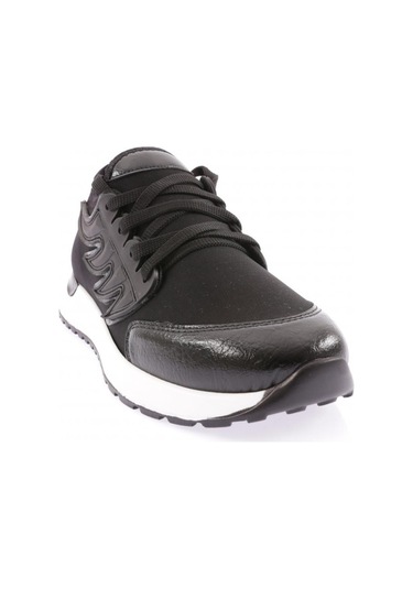 Dgn 1213-23y Kadin Kalin Taban Bağcikli Sneakres Ayakkabi 1213-2024-R1534 Siyah
