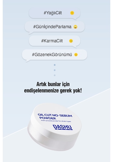 Dashu Mens Oil Cut No Sebum Powder Beyaz