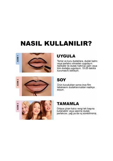 Sacheu Lip Liner Stay-n Soyulabilir Uzun Süre Kalıcı Dudak Çizgisi Belirginleştirici 03 P-inked 3.5ml 03 P-inked