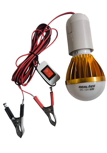 Aküye Takılan Led Lamba 12v Kamp, Karavan, Acil Aydınlatma