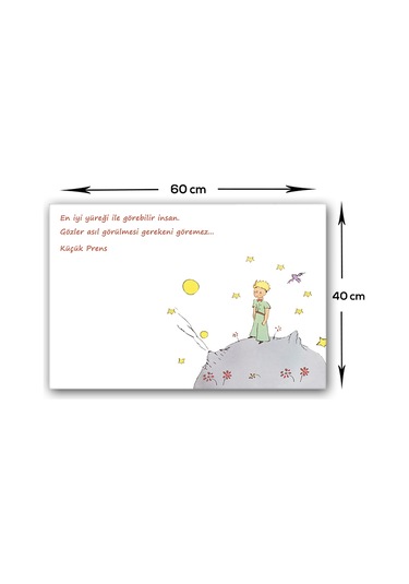 Decorita Cam Ocak Arkası Koruyucu|Küçük Prens Desenli|40cm x 60cm