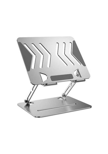Ebitda L307 Taşınabilir Dizüstü Bilgisayar Standı, Yükseklik Ayarlanabilir, Metal Soğutma, Gümüş, 17.3 Uygun, Katlanabilir