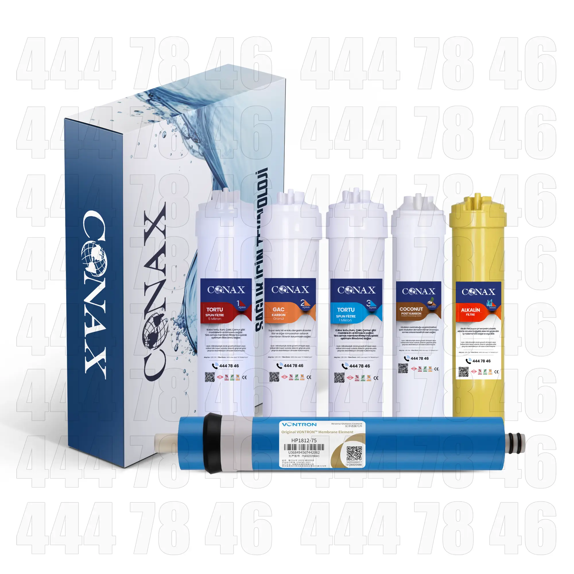 Conax Inline 6 Aşama Vontron Membran  Filtre Seti Conax