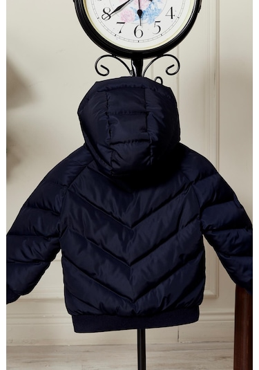 Benitto Kids Erkek Bebek Kapüşonlu Kışlık Mont 51332 Lacivert