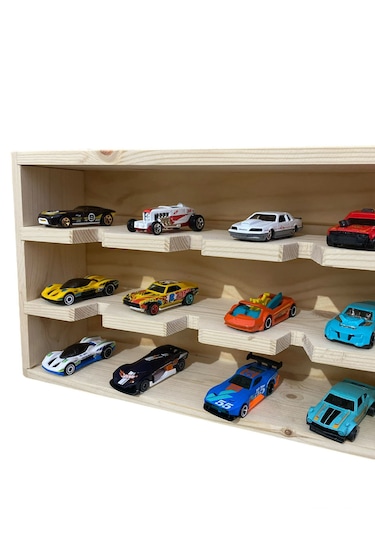Hot Wheels Mini Gt Araç Sergileme Hobi Koleksiyon Arabasız Ahşap