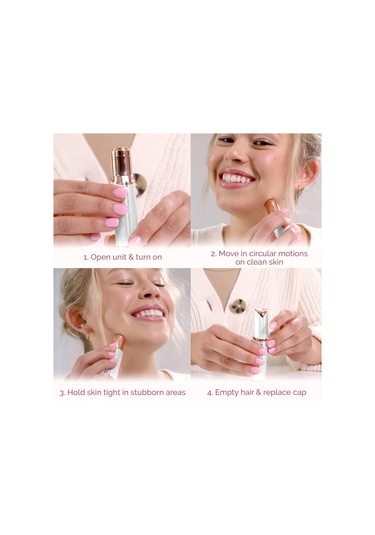 Hangfox Kadınlar İçin Paris Mavi Elektrikli Tüy Kesici, 18 Ayar Altın Kaplama, Led Işık, Güneş Tüyü Ve Kaş Düzenleyici, 2 Değiştirme Bıçağı, Dermatolog Onaylı Çok Renkli