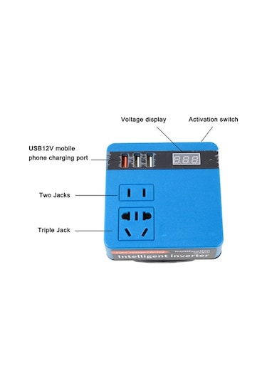 Dancemonkey Lityum Pil İnvertör 120w, 21v-220va, Yeşil