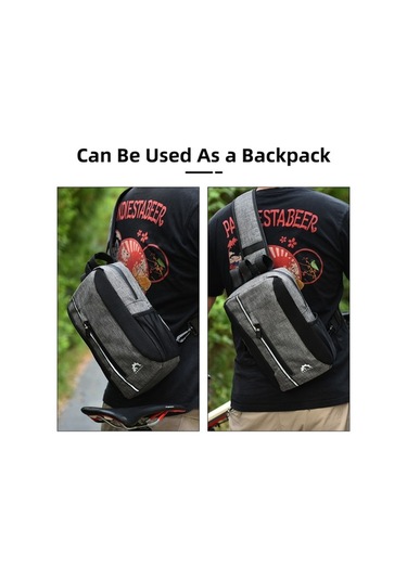 Artfulabode Sırt Gri Geniş Dönüşebilen Bisiklet Çantası - Dağ Gezisi Depolama Amaçlı Gri