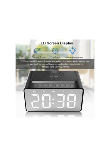 Flybuy Bt-508 Kablosuz Bluetooth Hoparlör: 2x Hoparlörlü, Kablosuz Şarj, Fm Radyo, Alarmlı, Mikrofonlu, 6 Saat Çalma Süresi