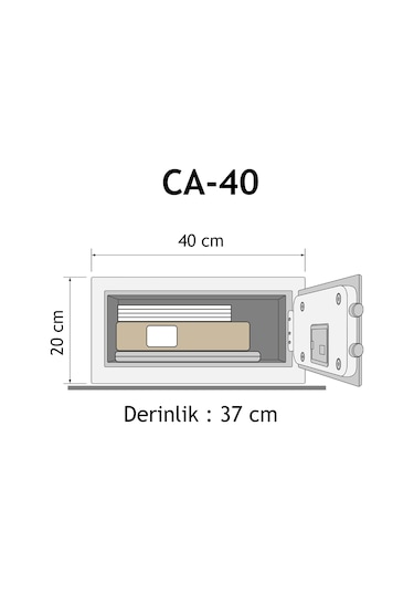 Closter Ca-40 Ev Tipi Çelik Para Kasası 40 Cm
