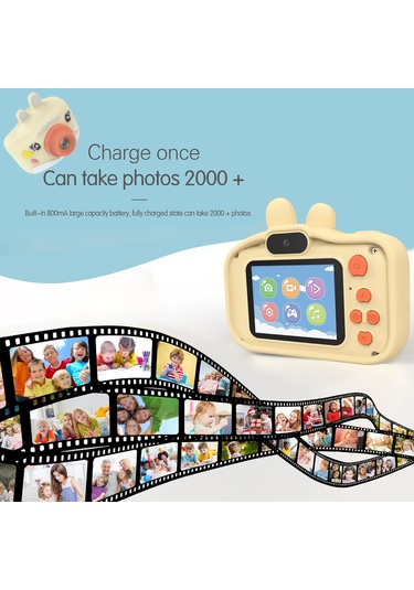 1080p Çocuk Dijital Kamera Çocuklar İçin Video Çift Lensli 2.0 İnç Ips 8x Zoom