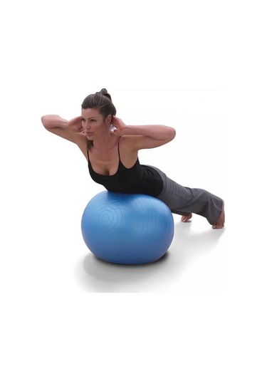 65 CM Pilates Topu Büyük Boy Kalın Yoga Pilates Top-Pompa Mavi