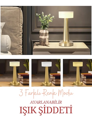 Dekoratif Şarjlı Dokunmatik Gece Lambası Ve Led Masa Lambası