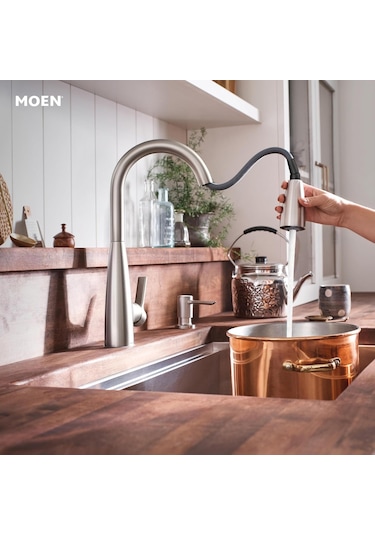 Moen 87627srs Haelyn Tek Saplı Aşağı Çekmeli Püskürtücü Refleks V Diğer