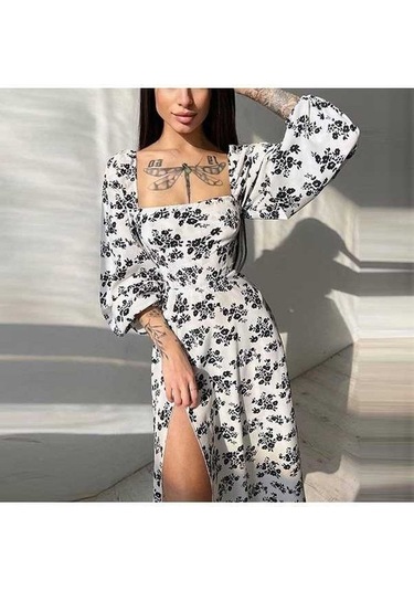 Novahub 2023 Bahar Kadın Baskılı Fener Kollu Yarık Elbise - Beyaz/pembe Kadın Mizaç Zarif Elbise - Yüksek Bel - Tek Parça - Uzun Kollu - Kazaklı - Polyester - Orta Boy - Banliyö Stili Beyaz Novahub 2023 Bahar Kadın Baskılı Fener Kollu Yarık Elbise - Beyaz/pembe Kadın Mizaç Zarif Elbise - Yüksek Bel - Tek Parça - Uzun Kollu - Kazaklı - Polyester - Orta Boy - Banliyö Stili Beyaz