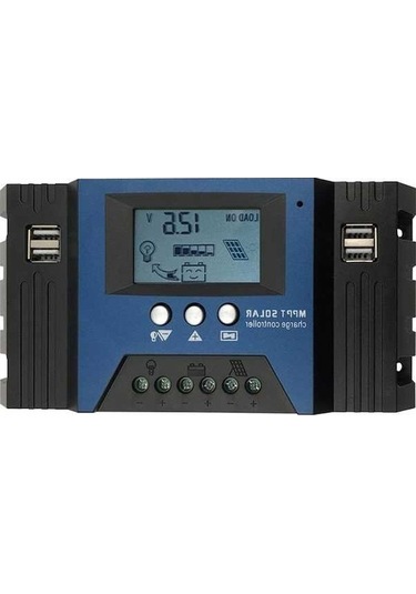 Pazly 50a Mppt Akıllı Şarj Regülatörü - 12/24v Güneş Paneli Cihazı, 4 Usb Çıkışlı, Lcd Ekranlı