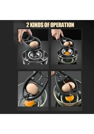 Paslanmaz Çelik Yumurta Açacağı Yumurta Makas Manuel Yumurta Araçları Yumurta Kabuğu Kraker Yumurta Kesici Yumurta Ayırıcı Mutfak Pişirme Aksesuarları Siyah Siyah