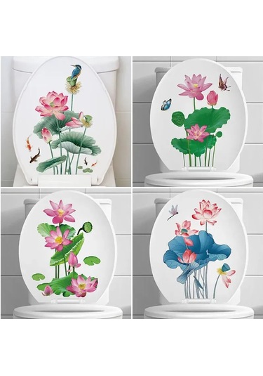 Hangfox Pvc Banyo Tuvalet Örtüsü Sticker, Su Geçirmez Ve Lekesiz, 20x30 Cm, Dekoratif Ve Yeniden Kullanılabilir, Turuncu Rengi Diğer