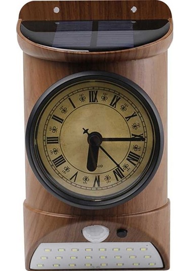 Ulzyvf Güneş Enerjili Duvara Monte Sensörlü Aydınlatma Ve Termometre-higrometre Kahverengi Kahverengi