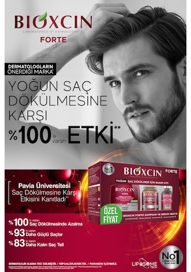 Bioxcin Forte Yoğun Bakım Kiti (TABLET-ŞAMPUAN-SERUM) Yoğun Saç Dökülmesi Seti