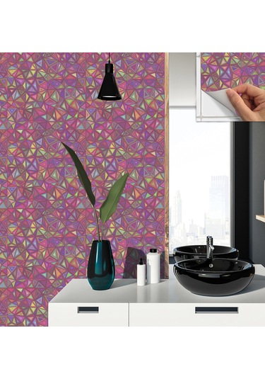 Tink KENDİNDEN YAPIŞKANLI GEOMETRİK KUŞAK DESENLİ PVC KARO 30X30 CM