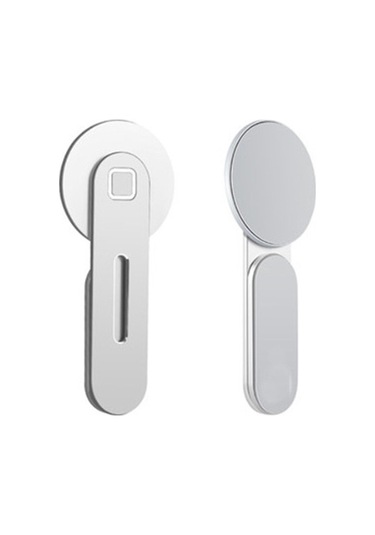 Soulader Araç İçin Pratik 90 Derece Dönebilen Manyetik Cep Telefonu Tutucu, Kolay Kurulumlu Ve Sağlam Gümüş