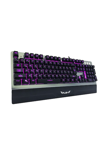 Rush RK701 Usb Kablolu 7 Renk Işıklandırmalı Mekanik Gaming Q Klavye