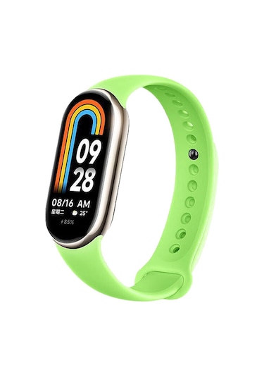 Xiaomi Mi Band 8 9 10 Uyumlu Akıllı Bileklik Silikon Kordon Kayış Fıstık Yeşili