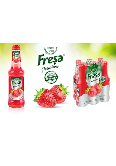 Freşa Premium Çilekli Vitaminli Maden Suyu 250 Ml X 24 Adet
