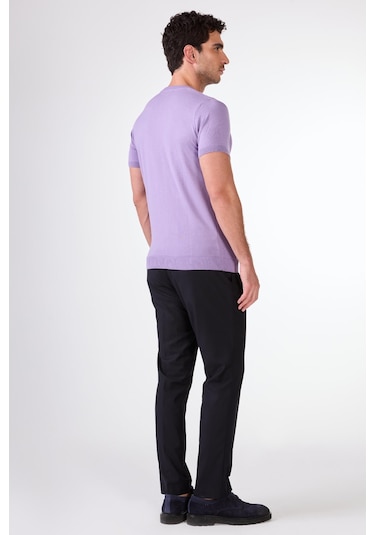 Dufy O Yaka Triko Tshirt Mor