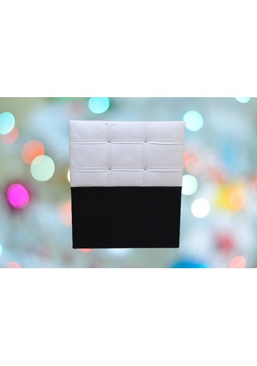 Başlık Eko 90 cm Suni Deri Beyaz Renk kapitone El yapım