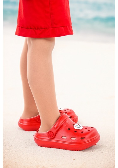 Kiko Kids Eva Plaj Havuz Okul Kreş Kız Çocuk Terlik Twg 755 Kırmızı