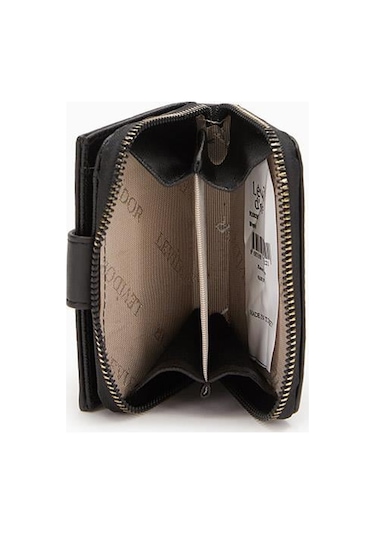 Levidor Fermuarlı Kadın Cüzdan - Siyah Siyah