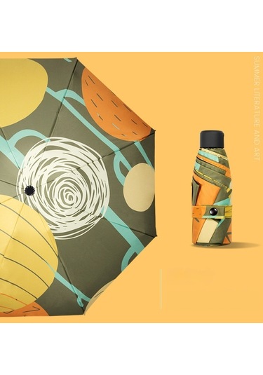 Yystore Kadın Ultra Hafif Beş Katmanlı Sekiz Kemikli Katlanır Güneş Şemsiyesi Mrb0912 Çok Renkli