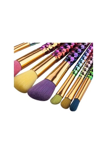 7 Makyaj Fırçası Denizkızı Gökkuşağı - Makyaj Fırçaları Tek Boynuzlu At Çok Renkli