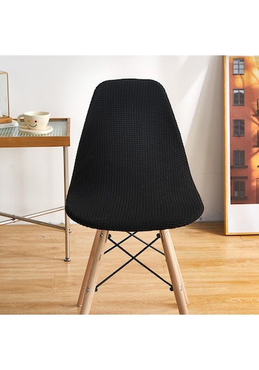 Geeroyoo Ev Ve Ofis İçin Koyu Siyah Yüksek Kaliteli Mıknatıslı Yüzeyli Kayar Yumaklı Darbeye Dayanıklı Orta Boy Sandalye Kılıfı Mısır Cashmere