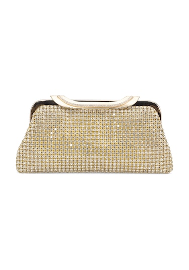 Guja 25kc1284 Kadın Taşlı Abiye Çanta Altın Altın