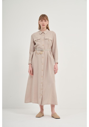 Ftz Modal Elbise Taş 31016 Taş