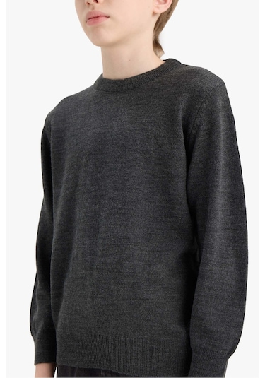 Defacto Erkek Çocuk Bisiklet Yaka Triko Kazak A4992a825wnar195 Antrasit