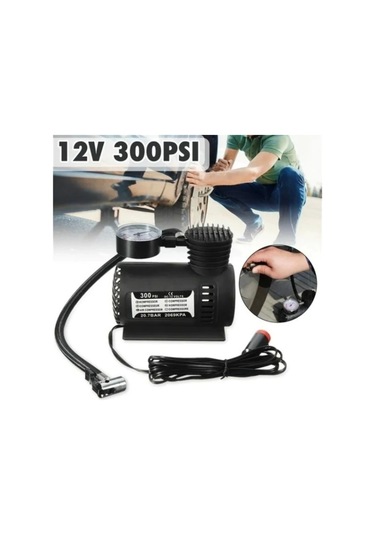 Plastik Gövdeli Siyah Mini Hava Kompresörü 1 Adet