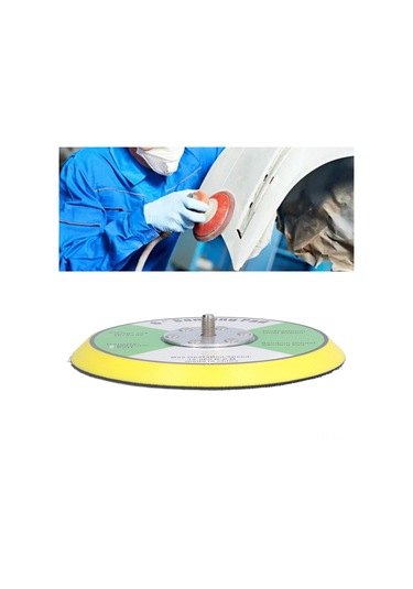 Ximistore9 6 İnç Pu Paspaslı Pnömatik Zımpara Diski Tutucu - 5/16"x24 Vida, 12000 Devir/ Dakika - Ahşap, Metal Zımparalama Ve Parlatma İçin