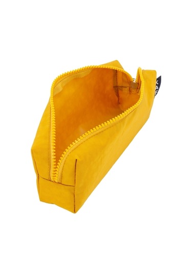 Kaff 01104 Bej - Krinkıl Kumaş Tek Gözlü Yıkanabilir Kalemlik Kalem Kutusu Makyaj Çantası