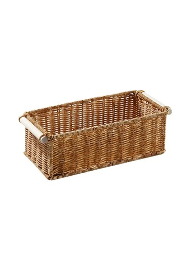 Bosphorusboutique02 Treasure Rattan Storage Basket, Multi-color, For Raft Shelves, Hasır Saklama Çok Renkli Çok Renkli