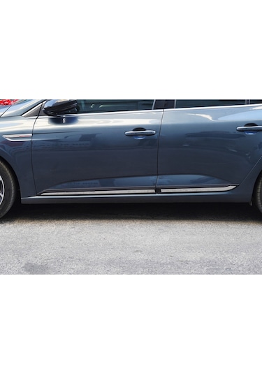 Renault Megane 4 Uyumlu Krom Yan Kapı Çıtası 4 Parça Paslanmaz Çelik