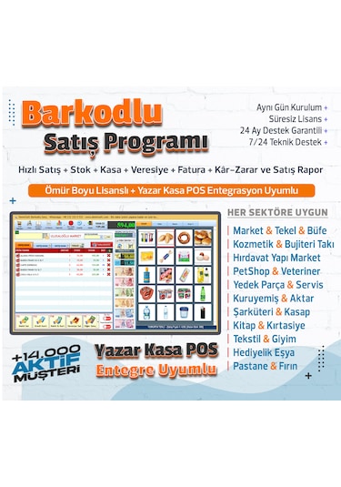 Barkodlu Satış Programı Ayaklı Okuyucu Fiş Yazıcı