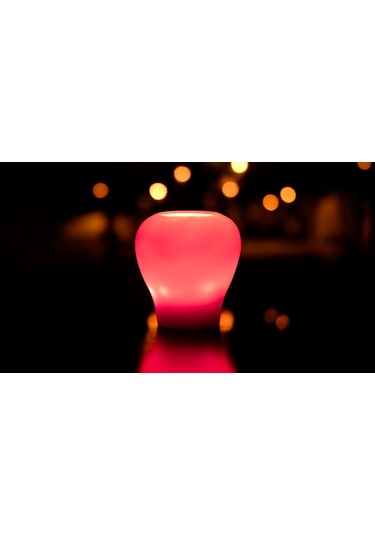 Fener Mum Vase Kızmızı Kavun Kokulu Dekoratif Mum